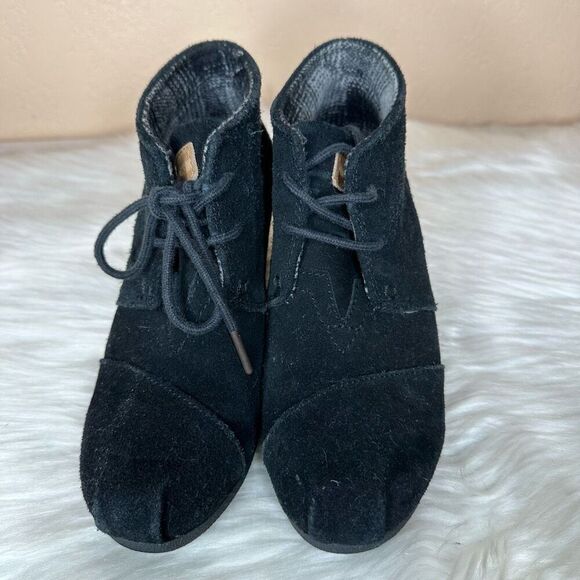 TOMS Desert Black Wedge Bootie Size 5.5 - Picture 2 of 12
